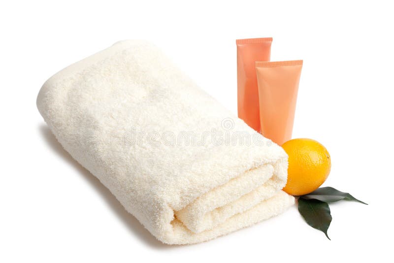 Towel cream and orange