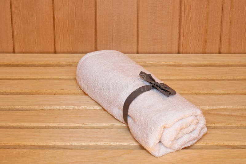 Towel in sauna