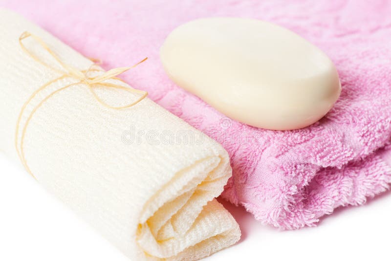 Towel and soap stock image. Image of body, lifestyles 24121259