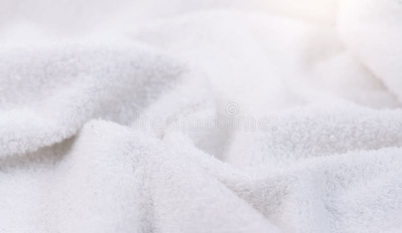 Towel Texture Closeup. Soft White Cotton Towel Backdrop, Fabric Background.  Terry Cloth Bath or Beach Towels Stock Image - Image of close, abstract:  190267931