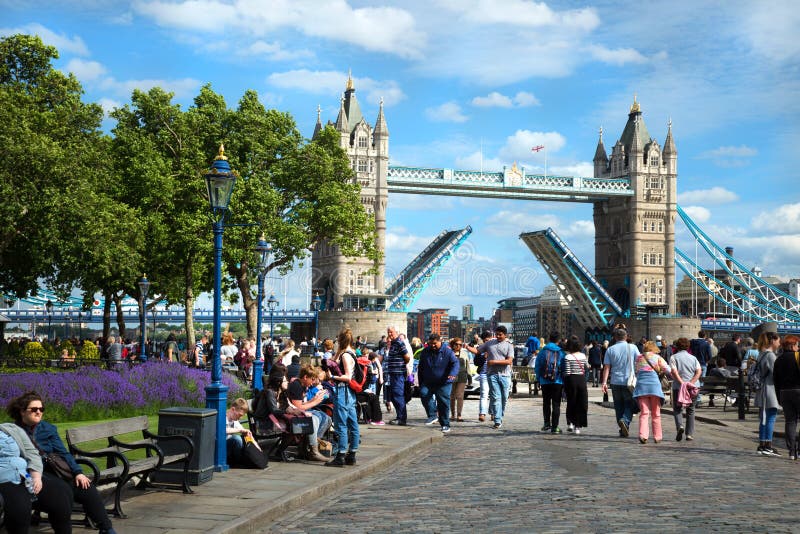 Tower bridge lift in London UK