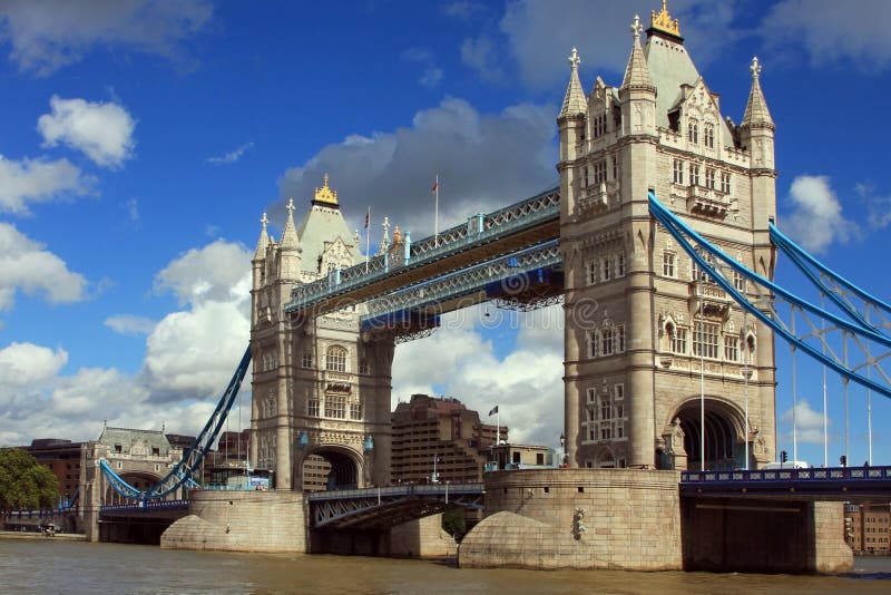 Tower Bridge in London, UK in a beautiful summer d