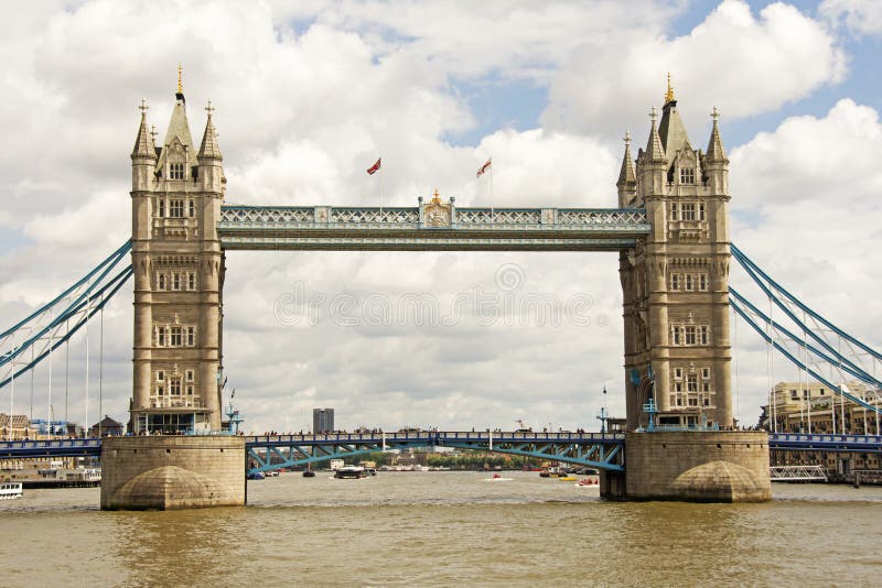 Tower Bridge from the River Thams royalty free stock photos Tower Bridge from the River Thams royalty free stock photos