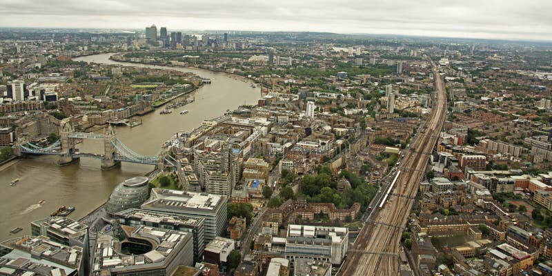Tower Bridge from the Shard royalty free stock images Tower Bridge from the Shard royalty free stock images