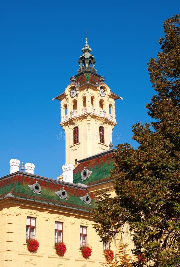 Tower-clock of town hall in Szeged, Hungary