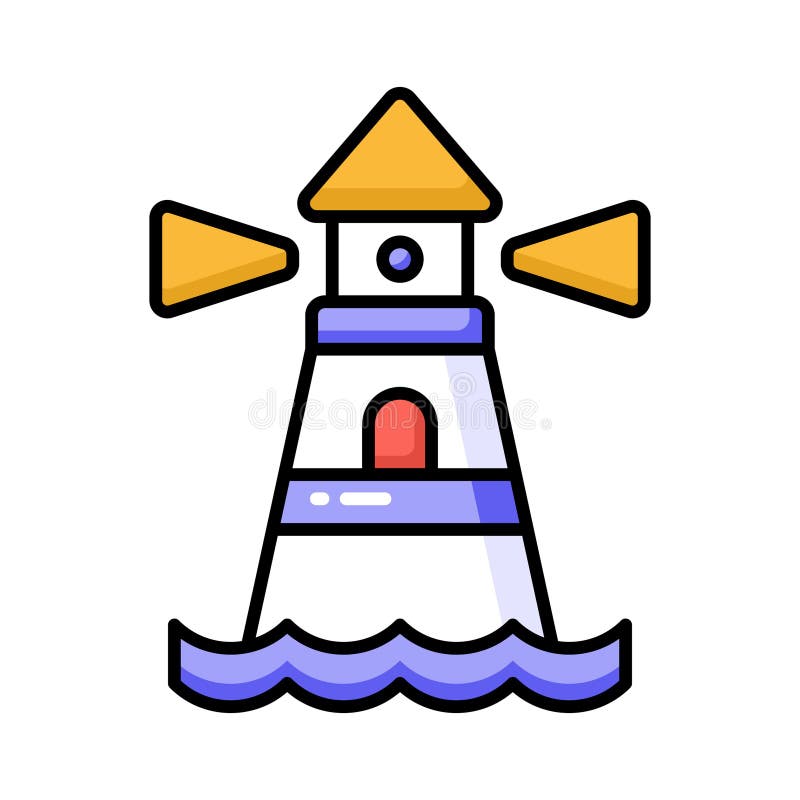 A Tower Containing a Beacon Light To Warn or Guide Ships at Sea, Well