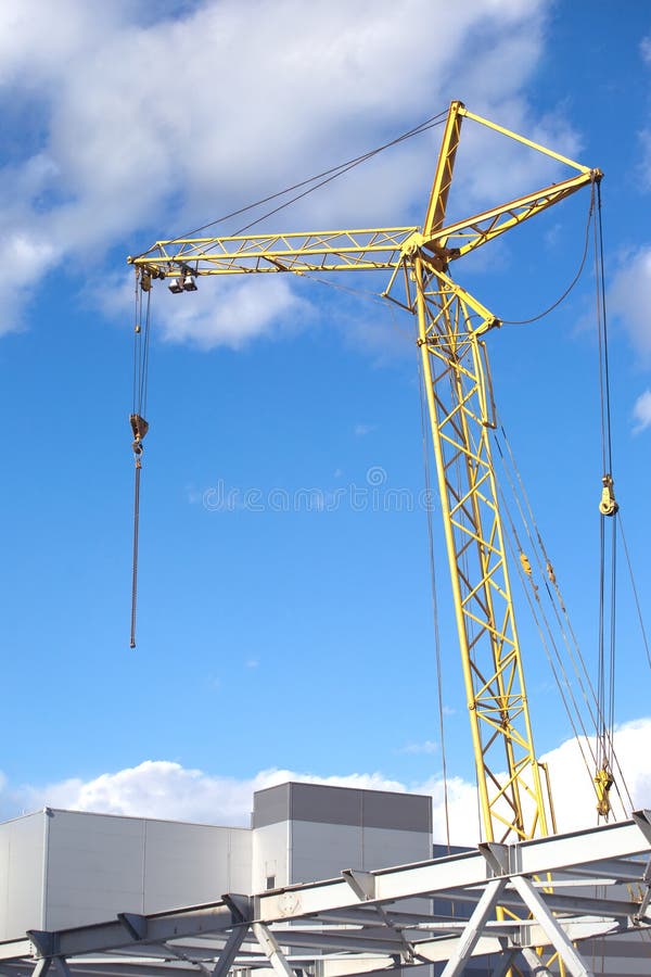 Tower Crane on Industrial Building Construction Stock Photo - Image of ...