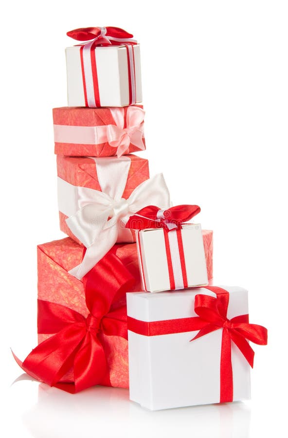 The tower of gift boxes stock image. Image of decoration 35203159