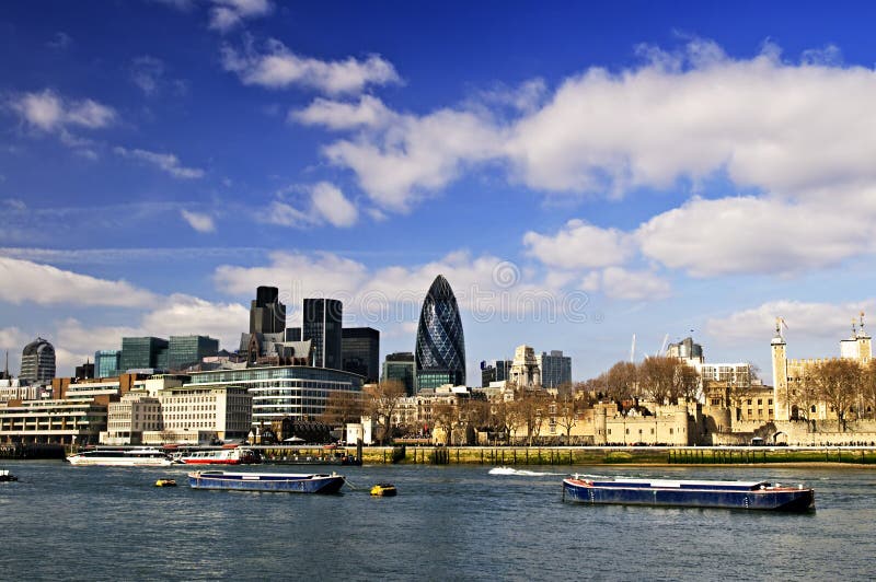 London Thames skyline stock image. Image of panorama, bridge - 5797727