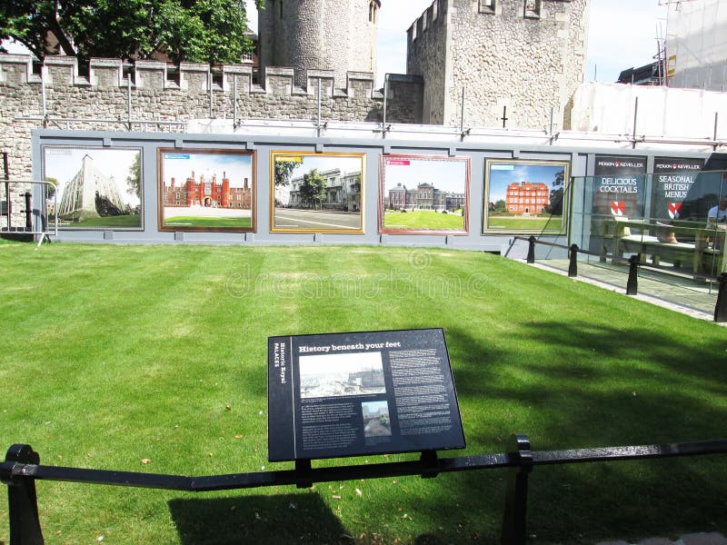 Tower of London with the tourist waiting to enter. London - United Kingdom. 12 October 2014