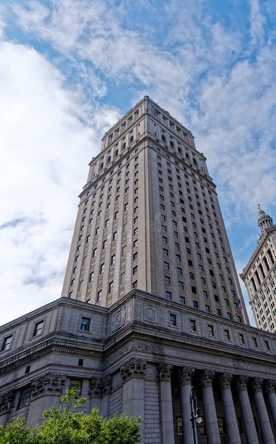 Tower Over United States Court House in New York City Editorial Image Tower Over United States Court House in New York City Editorial Image
