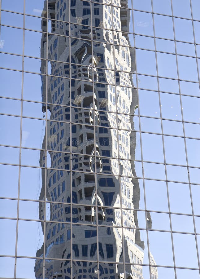 Tower Reflected in Blue Glass