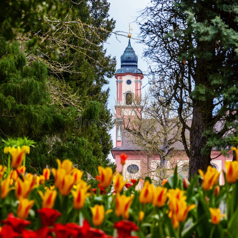 Tower of Saint Marien Church stock photos Tower of Saint Marien Church stock photos