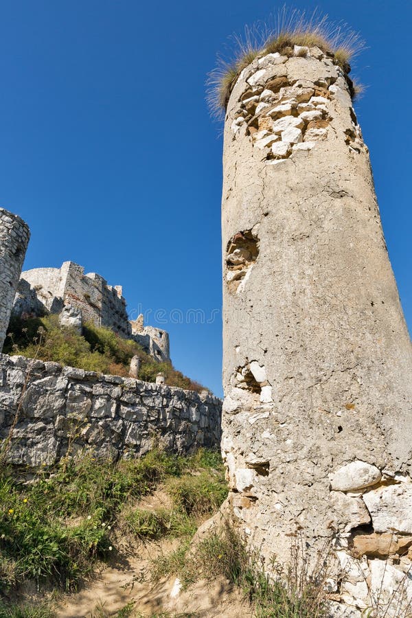 Tower of Spis Castle in Slovakia.