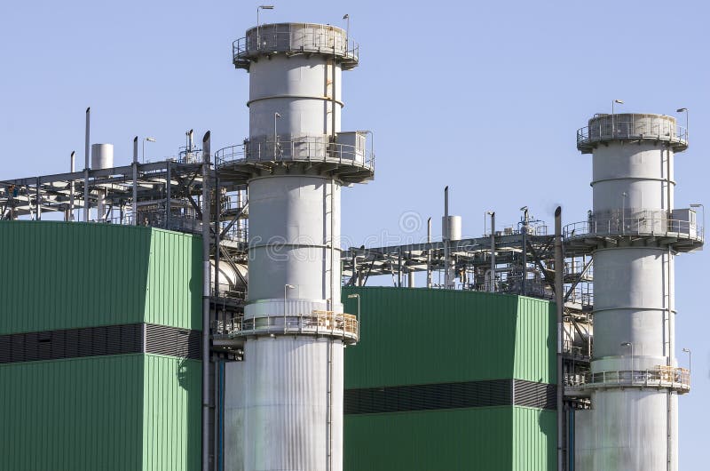 Towers of evaporation of a thermal power plant