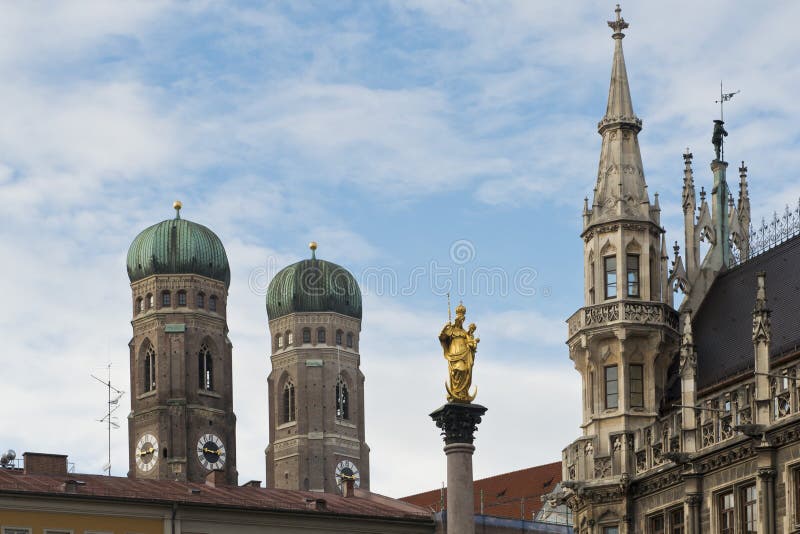 Towers of Frauenkirche in Munich