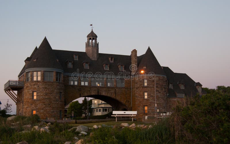 Sunrise on The Towers in Narragansett, RI.