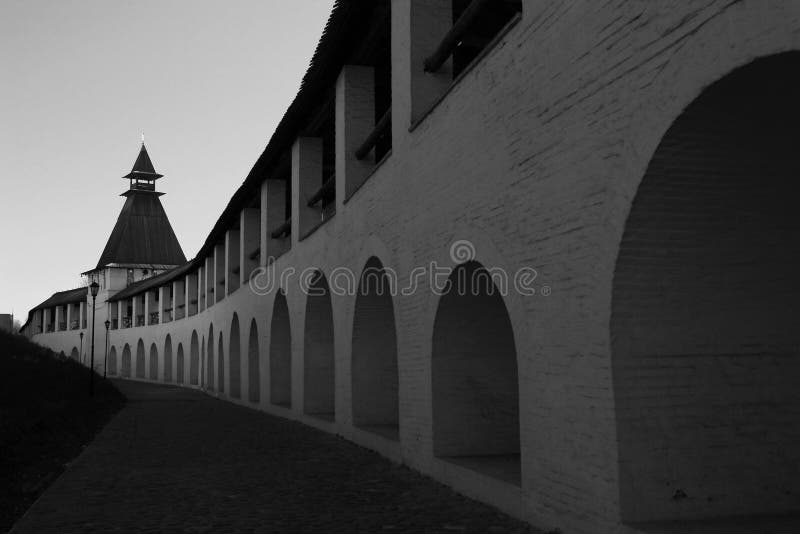 Towers and walls of the Astrakhan Kremlin. Towers and walls of the Astrakhan Kremlin