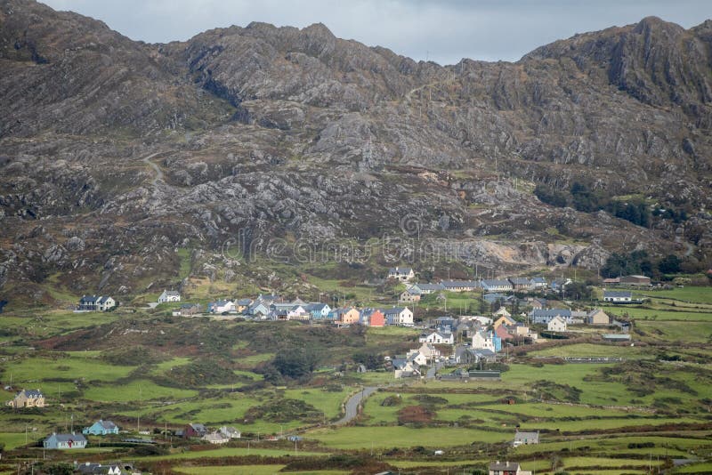 Town of Allihies Beneath the Mountains, County Cork