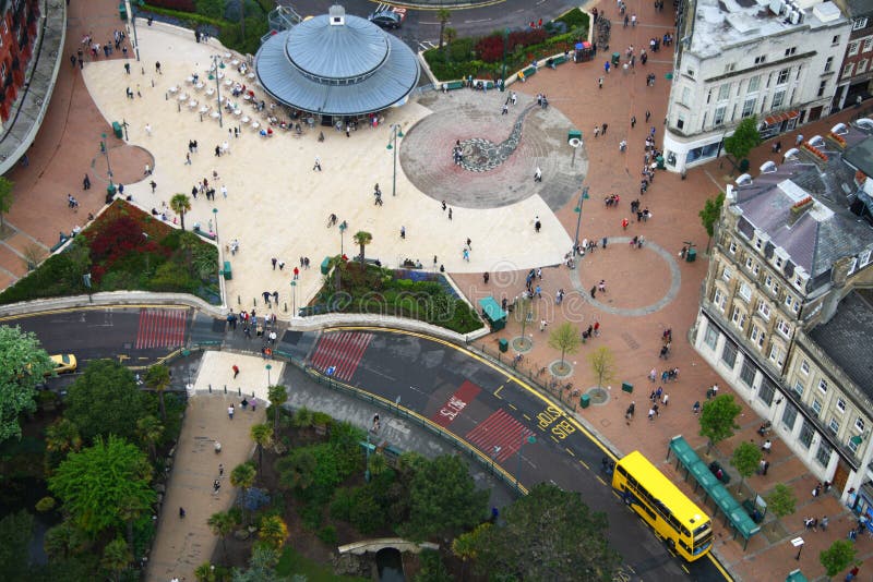 Town city view from above royalty free stock photography