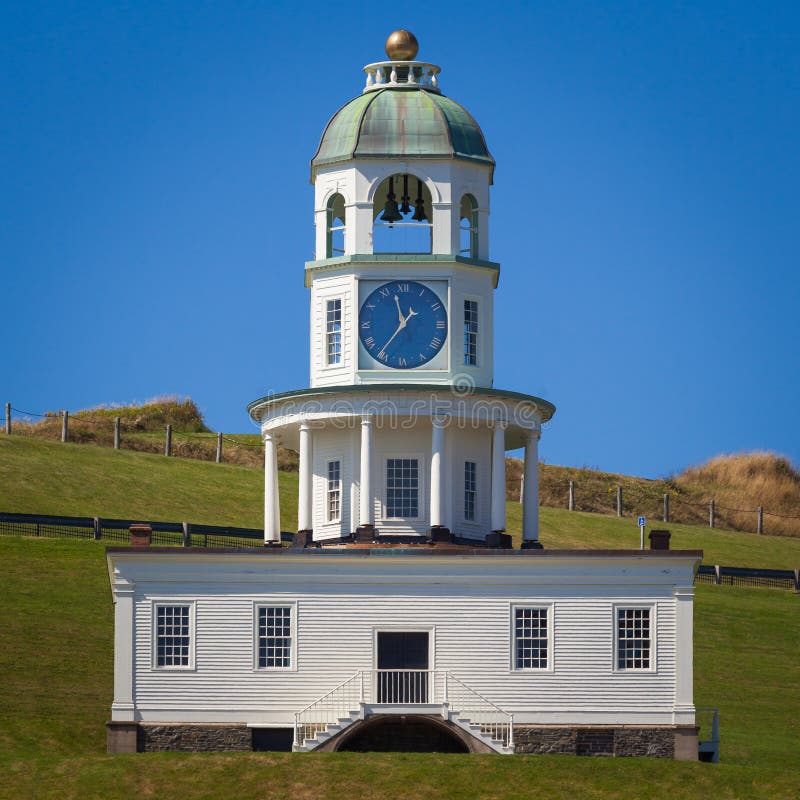 Halifax Town Clock stock photo. Image of landmark, city 128983842