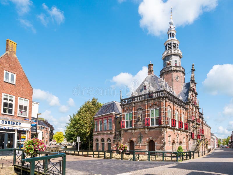 Town hall of Bolsward in Friesland, Netherlands
