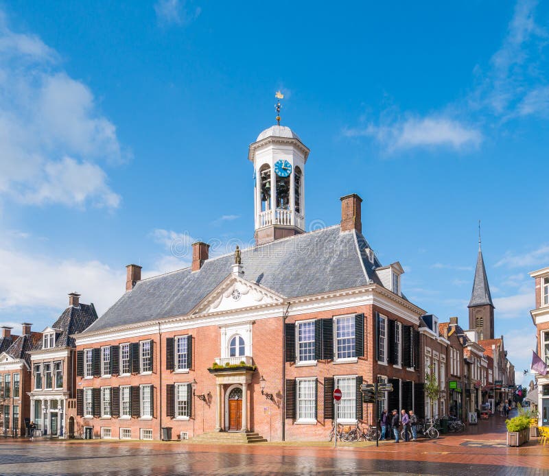 Town hall of Dokkum in Friesland, Netherlands