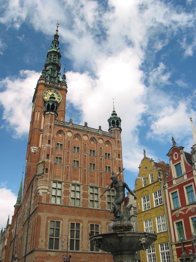 Town hall, Gdansk, Poland stock photo. Image of europe 125764