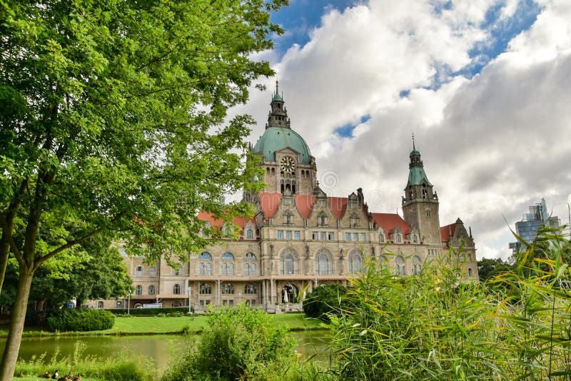 The town hall of Hanover stock image. Image of tower 58328767
