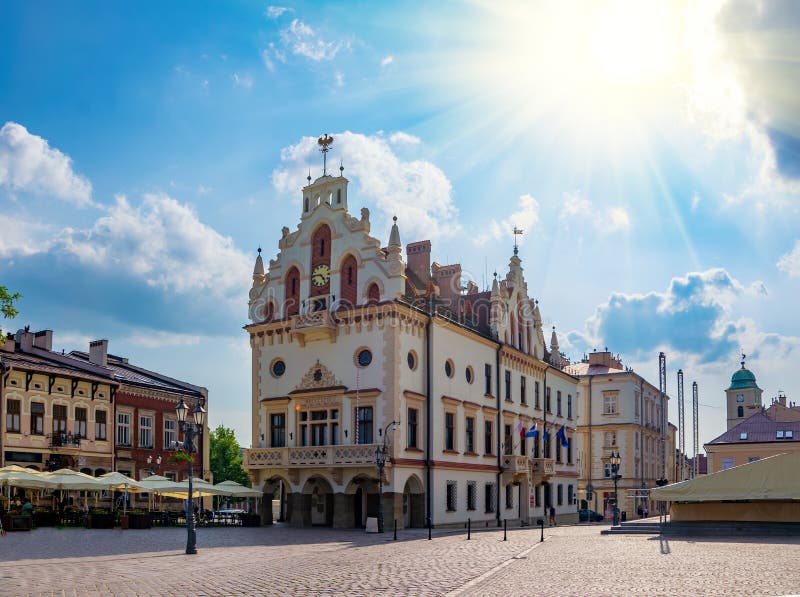 Town Hall on Main Square in Rzeszow, Podkarpackie voivodeship, Poland