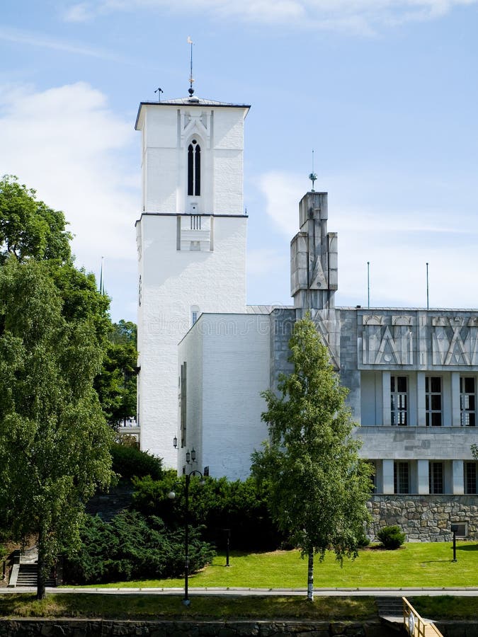 The Town Hall Of Sandvika, Norway Stock Photo Image of town, tower