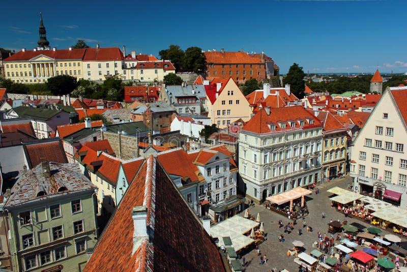 Town Hall Square In Old Town Of Tallinn Estonia Editorial Photo