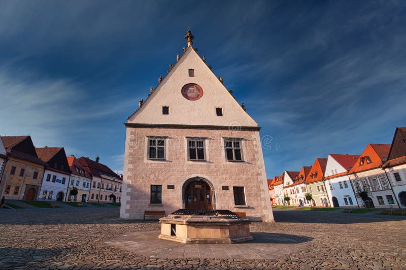 Town Hall on Town hall square in Bardejov town during summer