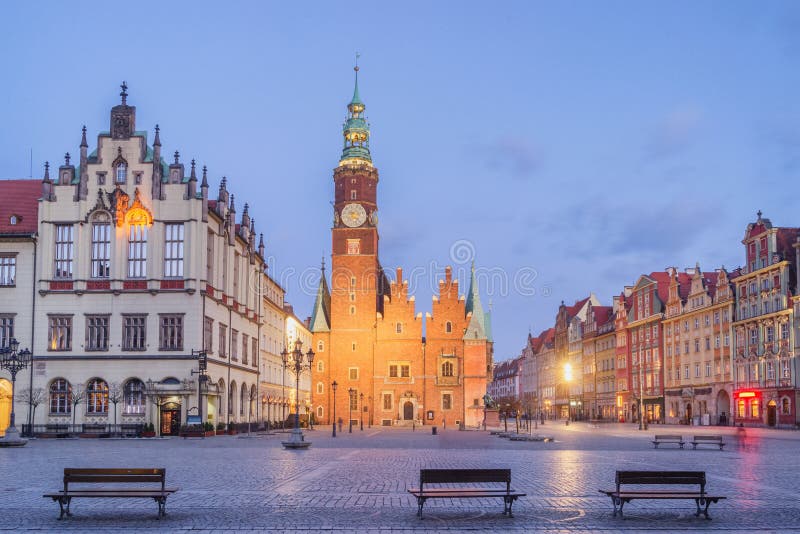 Medieval Town Hall Of Wroclaw, Poland Stock Photo Image of market