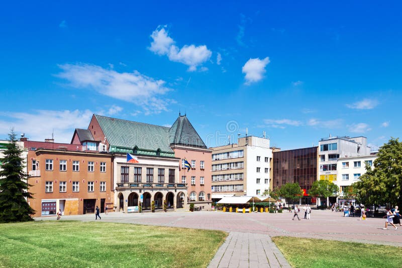 Town Hall, Zlin Town, Eastern Moravia, Czech Republic Editorial Stock