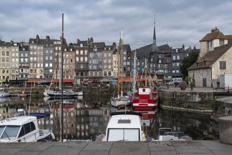 Town and Harbour of Honfleur Stock Photo - Image of port, house: 241515316