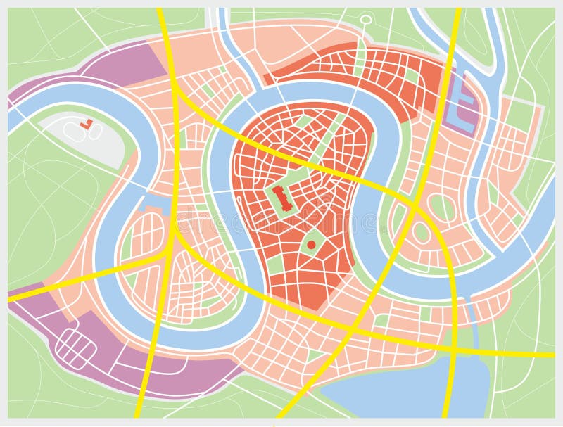 Town map royalty free illustration