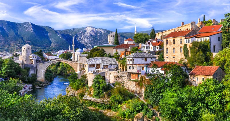 town Mostar in Bosnia and Herzegovina stock photography