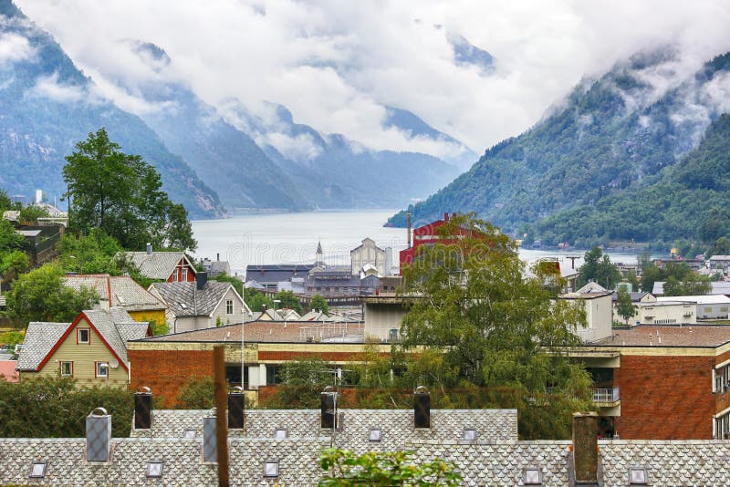 Town Odda, Norway stock photo. Image of nature, norwegian 156628534