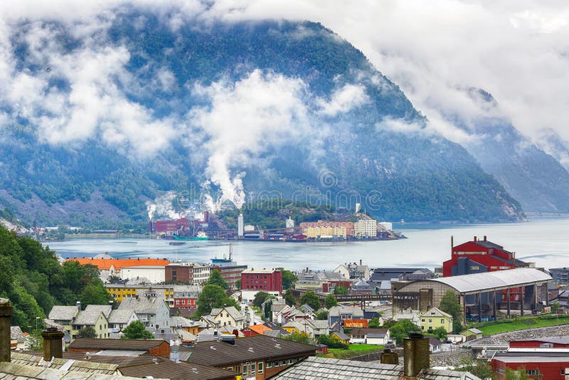 Town Odda, Norway stock photo. Image of nature, norwegian 156628534