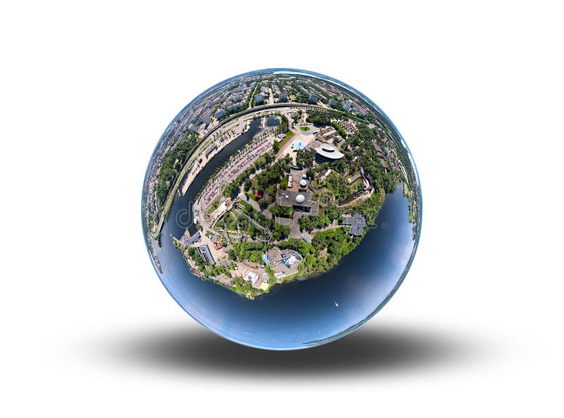 Town on a sphere