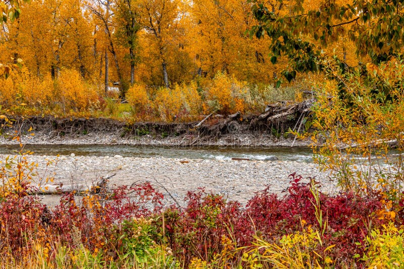 The Town of Turner Valley Foothills County Alberta Canada Stock Image