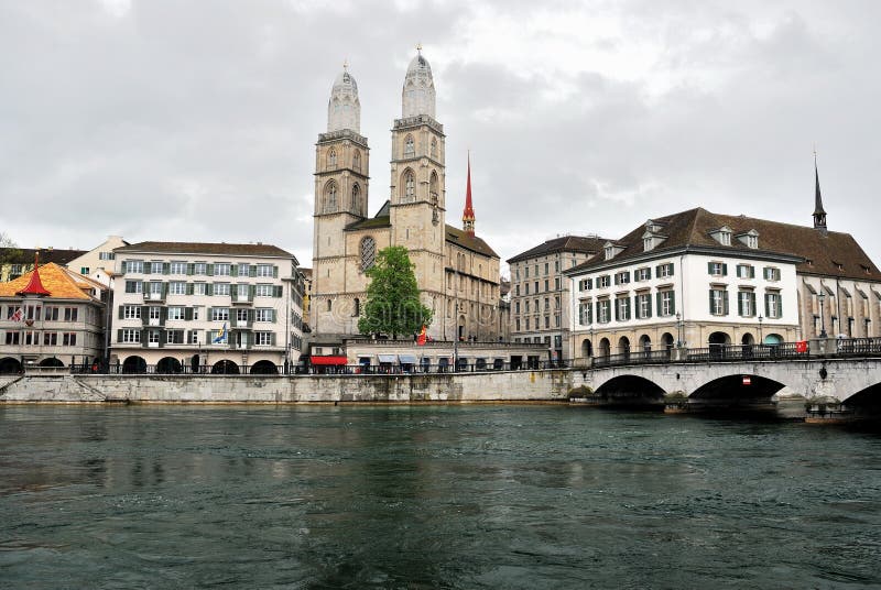 Townscape of the Zurich city