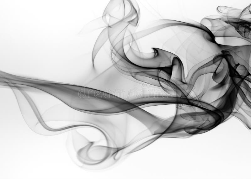 Toxic of Black Smoke on White Background. Abstract Art Stock Photo - Image  of flowing, chemistry: 163539906