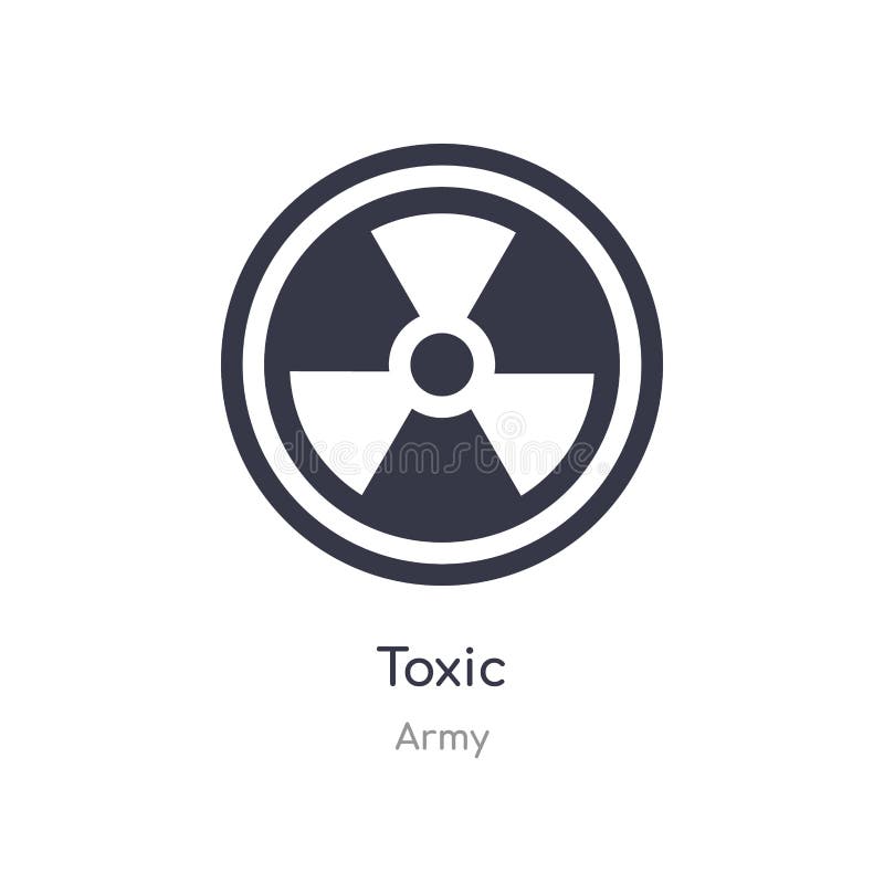 toxic icon. isolated toxic icon vector illustration from army collection. editable sing symbol can be use for web site and mobile app