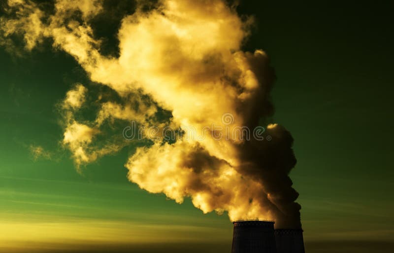 Toxic smoke stock image. Image of atmosphere, building 18382091