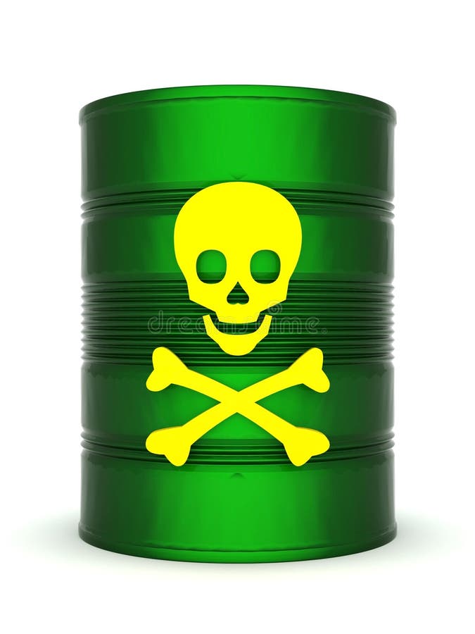 Toxic waste barrel stock illustration. Illustration of metallic 20765077