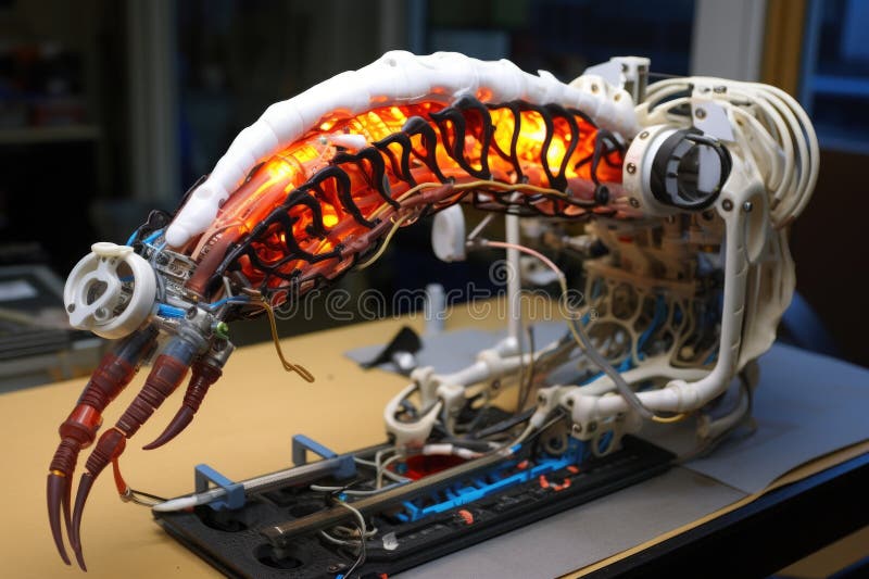 Toxiska robotkomponenter för sammanföring av biohybridrobotar fotografering för bildbyråer