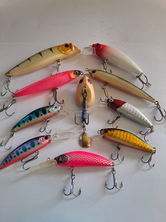 Toy Bait for Fishing in the Sea or River. Stock Image Image of orange