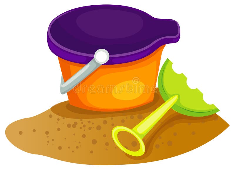 Toy beach vector illustration